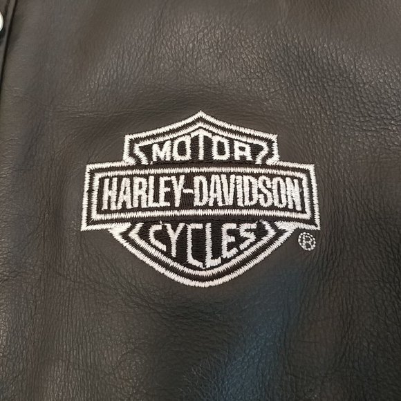 Women's Medium M Harley-Davidson Leather Jacket With Liner Embroidered - Picture 4 of 8